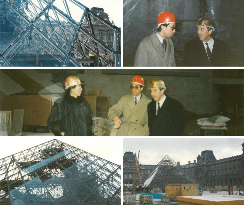 HBD to the Louvre Pyramid! In 1986, Jean-Michel and Thereza Cazes enjoyed a guided tour with Didi Pei. A friendship which resulted in a new winery project for Lynch-Bages! Read more: bit.ly/LBwinery #Louvremuseum #celebration #ieohmingpei #wineandarchitecture