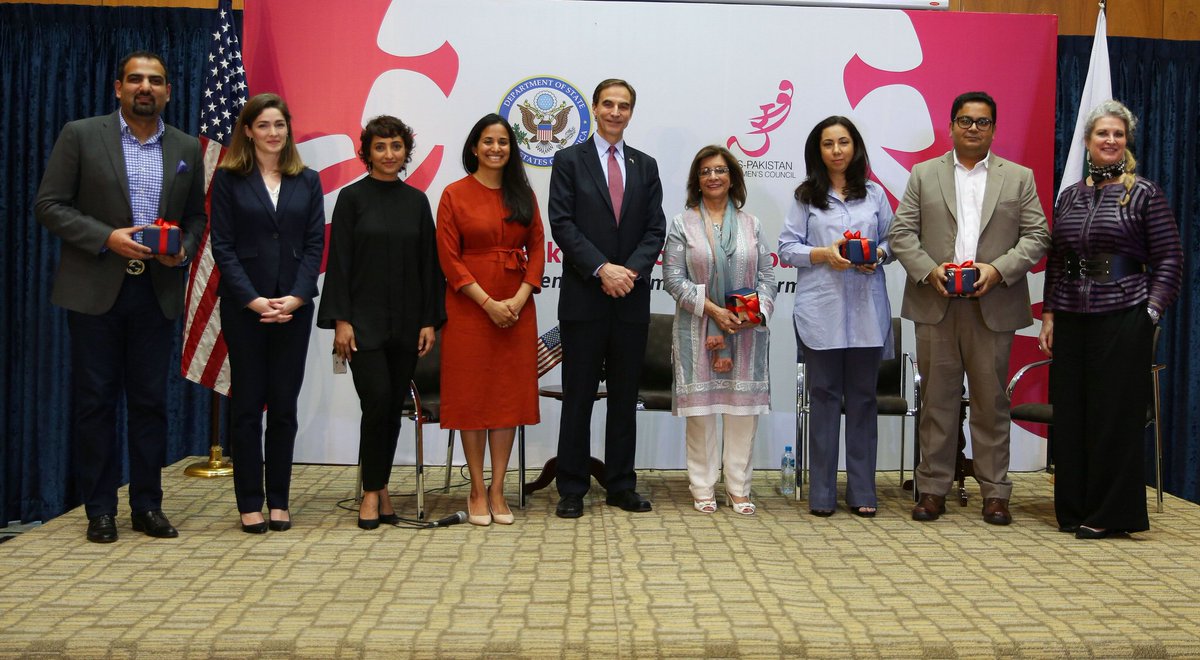 #AmbJones &amp; #ConsulGeneral Wagner joined by Shazia Syed of <a href="/Unilever/">Unilever</a>, Sultana Siddiqui of <a href="/Humtvnetwork/">HUM TV</a>, Sami Ahmed of <a href="/ProcterGamble/">Procter & Gamble</a>, Mujeeb Zahur of <a href="/SPGlobal/">S&P Global</a> <a href="/USPWC/">USPakWomen's Council</a>’s Radhika Prabhu &amp; Marian Pernell to kick off the <a href="/USPWC/">USPakWomen's Council</a> with <a href="/TAMU/">Texas A&M University</a>.