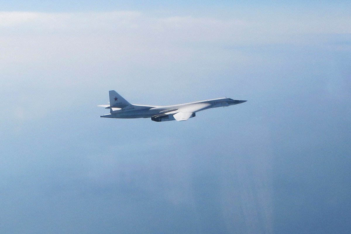 RoyalAirForce's tweet image. Today, RAF Quick Reaction Alert Typhoon fighter aircraft scrambled from @RAFLossiemouth, with a Voyager from @RAFBrizeNorton, to monitor two Russian Blackjacks approaching UK airspace.

Full story: bit.ly/QRA2903