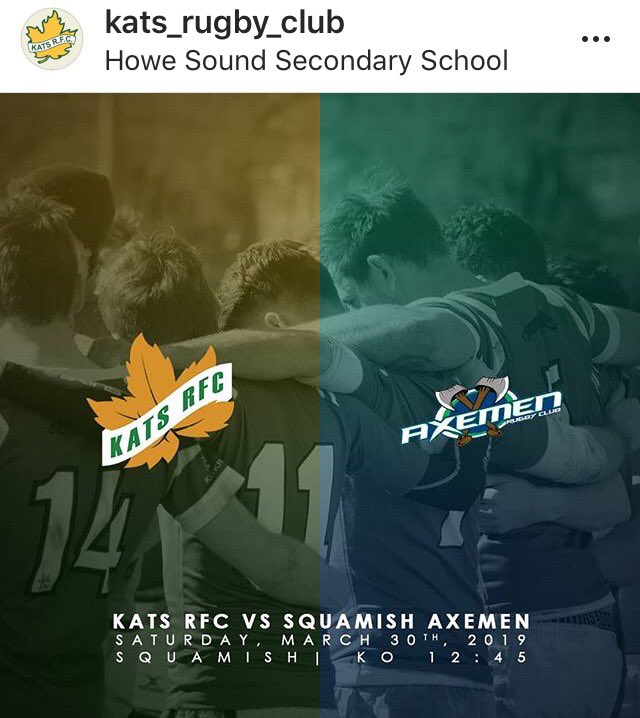 Sea to Sky match this Saturday vs #axemenrugby 
Road trip!