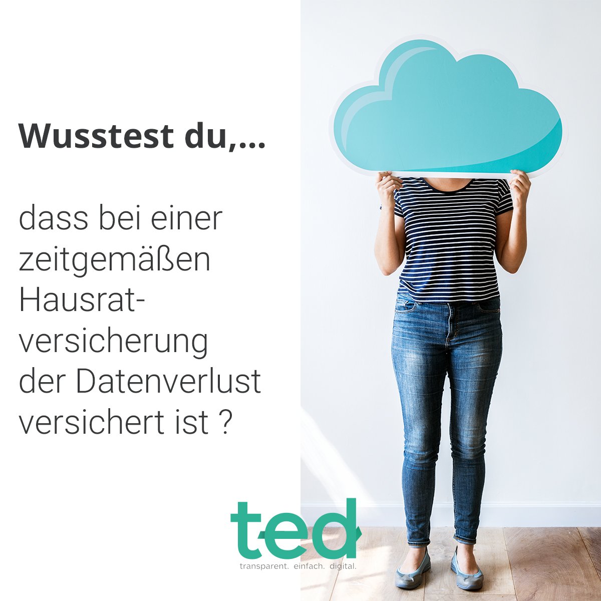 am 31.03. ist World Backup Day ! Deine Daten solltest Du aber deutlich öfter im Jahr sichern ! Wusstest du, dass bei einer zeitgemäßen Hausratversicherung der Datenverlust versichert ist ? 
#ted #versicherung #backup #hausratversicherung #beratung  #datenverlust #daten #insurtech