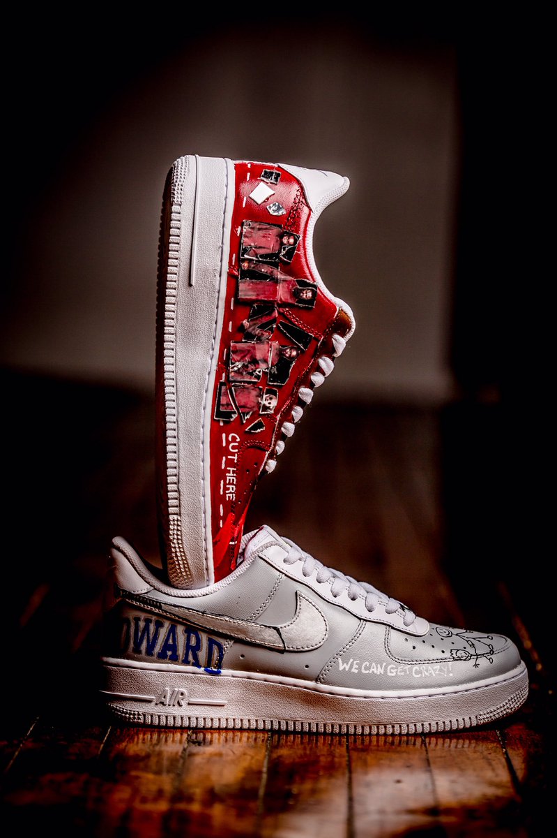 AkioEvans's tweet photo. I hand painted and handcrafted these with real glass. Before seeing the movie I did not know in the “US” movie that it will have mirrors throughout the film. @jordanpeele Great film!! @usmovie much thanks to photographer 📷:@3lindvision !#WatchYourself #JordanPeele 
. https://t.co/FlyhyA5Prr