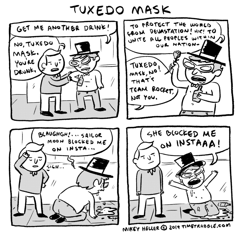 i drew a comic about Tuxedo Mask 