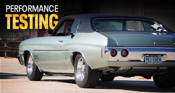 SpeedwayMotors's tweet photo. #ProjectChevelle: Performance Testing Tech. The team finds out if all their upgrades have really made the car as quick as it feels. https://t.co/f14F5eTDLg https://t.co/CLHLO3N5Tr