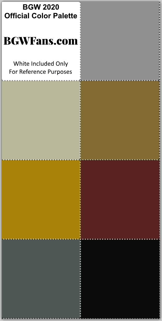 BGWFans's tweet photo. Here's the official color palette for #BGWProject2020! We don't yet know how exactly each of these colors will be used in the final product, but this gives us a really good idea of the overarching color scheme for the attraction! (Click the image to see all seven colors!) https://t.co/qGYvp9vVuc