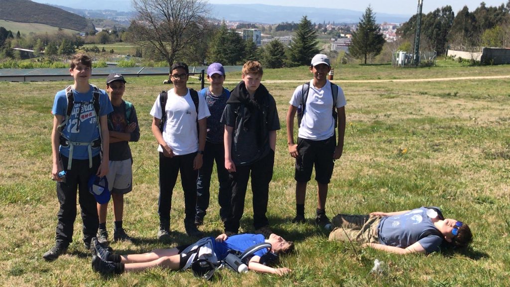 st_trips's tweet photo. Yr9 have made it to #santiago !! Some faces show elation, others just exhausted! Application for our ‘Compostelas’ is in - picking up in a little while. Final night, staying in a former convent. A couple of shots from the day 4/6 https://t.co/s7OlZaVDPg
