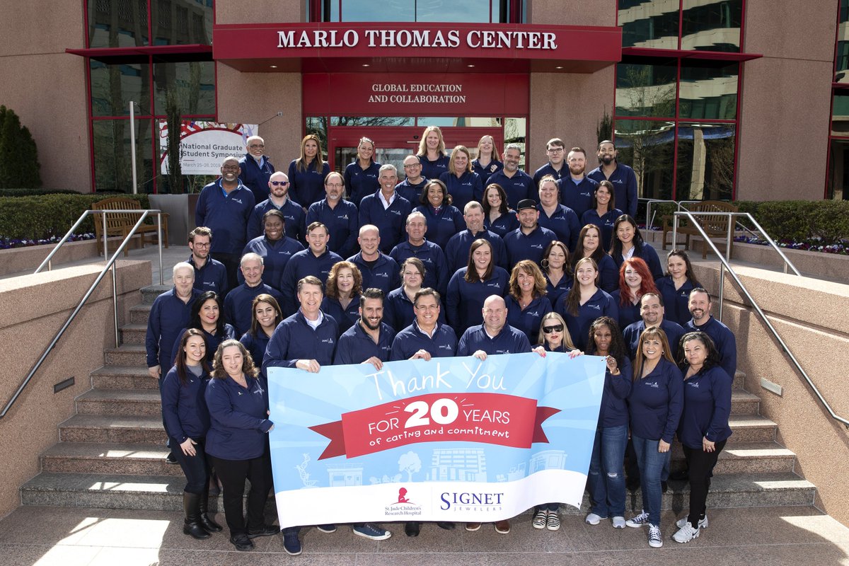 RickShadyac's tweet image. It’s been great having the Signet family of jewelers visit @StJude this week to celebrate our 20-year partnership. From Kay Kafe to the Kay Research &amp;amp; Care Center and more, Signet’s dedication to our mission and kids has been a true inspiration.