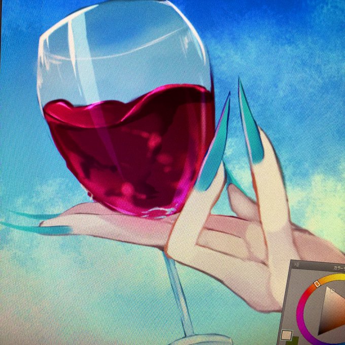 「赤ワイン」のTwitter画像/イラスト(新着))