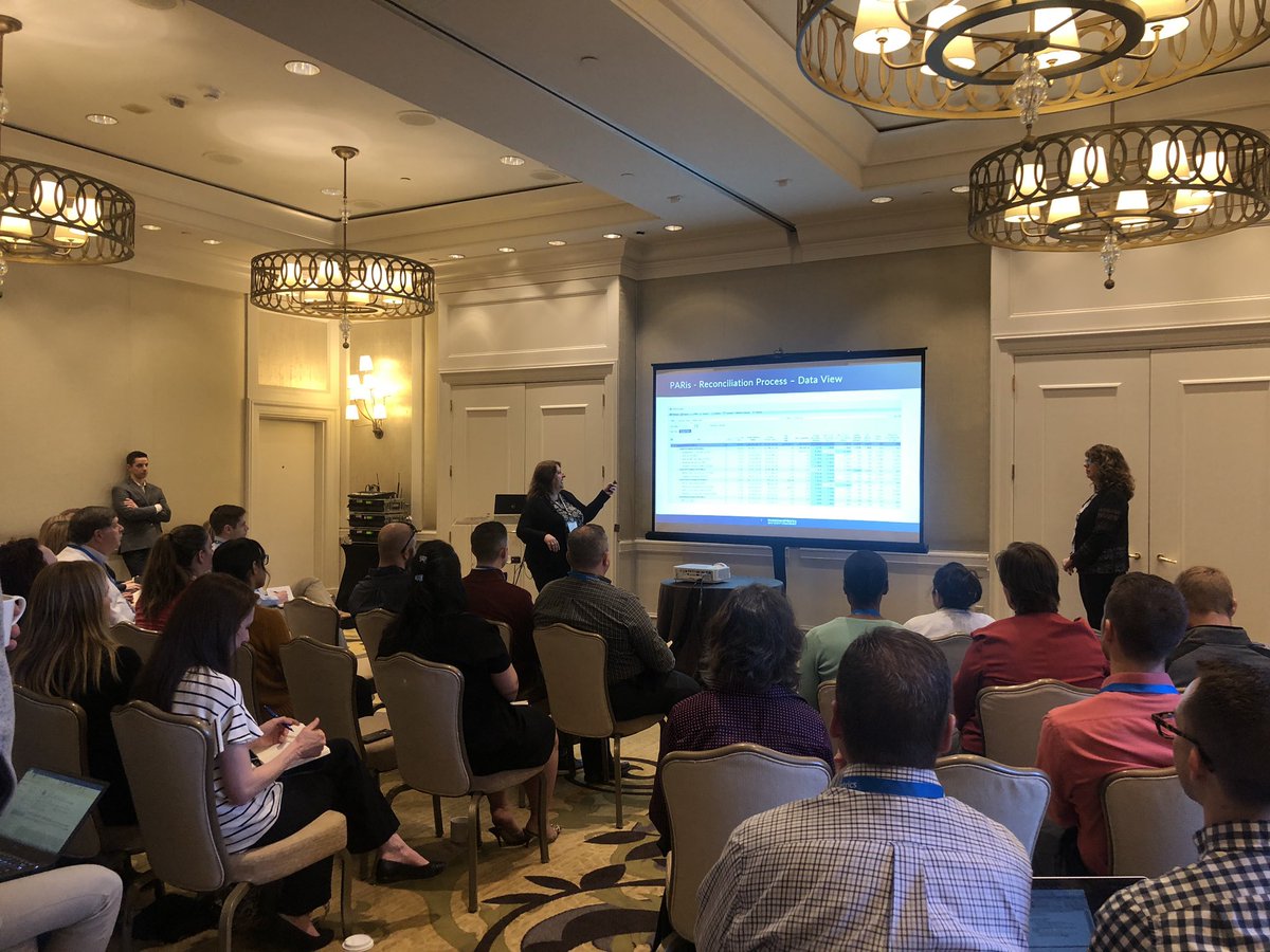 InvMetrics1's tweet photo. Tizzy White, Bernie Murphy and Lee Ann Grimmer of the @InvestMetrics Relationship Management team discussing the top five things all users must known during this morningโs breakout #user session. #IMCC19 https://t.co/qfFnmL13I5