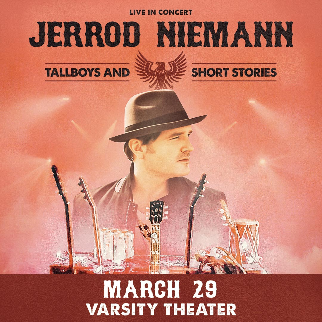 TONIGHT! <a href="/jrodfromoz/">Jerrod Niemann</a> at <a href="/VarsityTheater/">Varsity Theater</a> with @robcountsmusic! Grab tix at the door or in advance here: bit.ly/2TmVOio