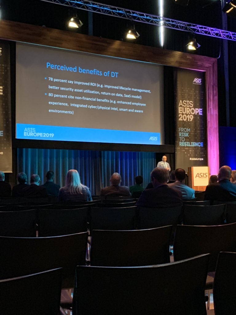 markfolmer's tweet photo. Speaking now at #asiseurope the @mikegips ... talking digital transformation ... and the connection with  #security. https://t.co/xfwj1glNVZ