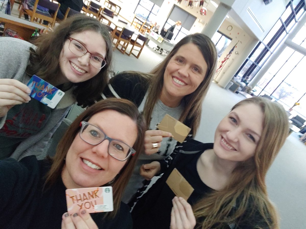 Somebody is spoiling the library staff today... Or feeding our habit! Thank you, Mrs. Wirsig! We are blessed to work with you! <a href="/JillSteinlage/">Jill Steinlage</a> <a href="/EHSLibrary2/">EHS Library</a> #EmporiaProud