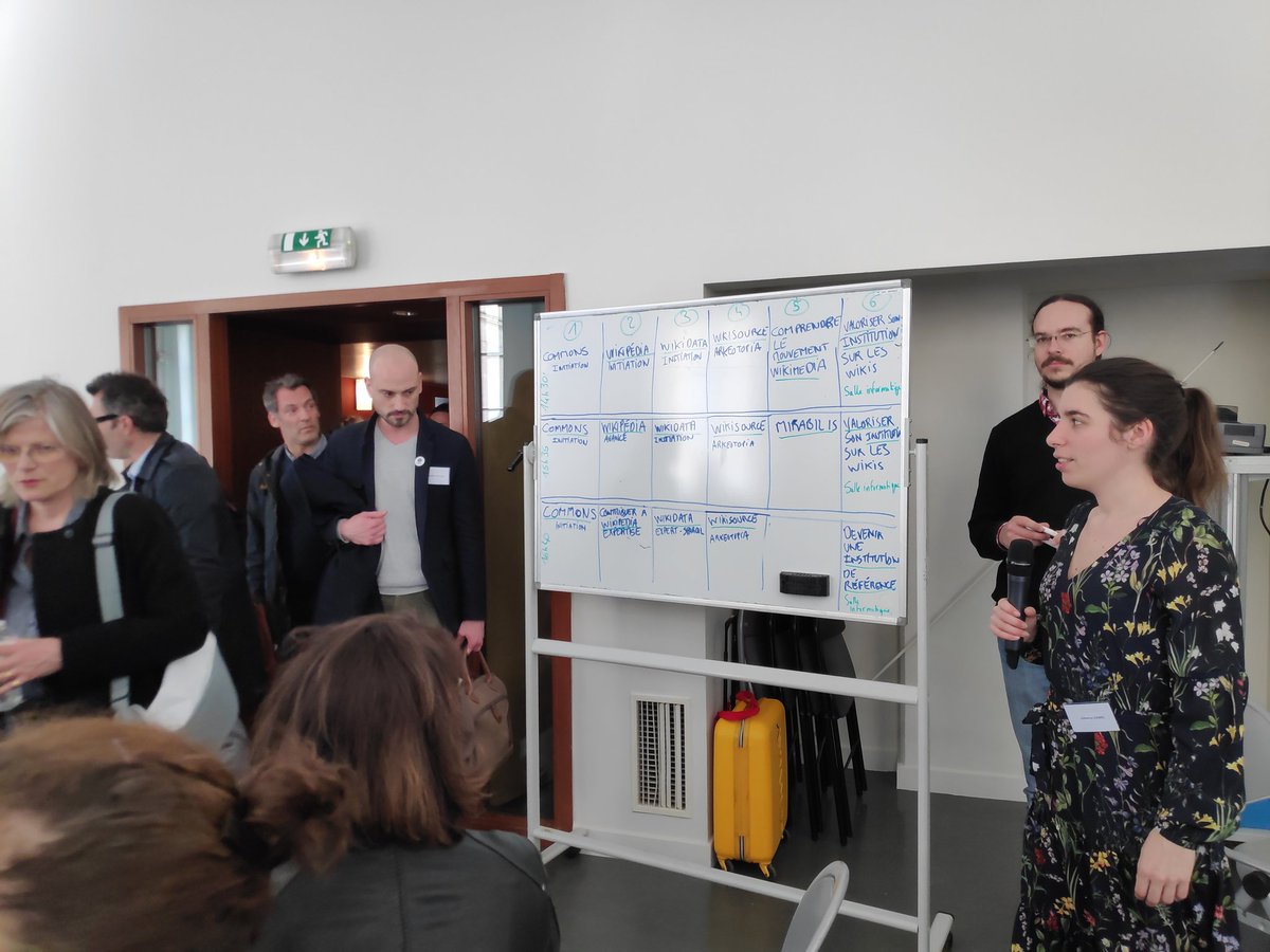 Et on est reparti #GLAMwiki pour une après-midi contribution ! Les ateliers : <a href="/WikiCommons/">Wikimedia Commons</a> <a href="/wikisource_fr/">Wikisource</a> <a href="/wikidata/">Wikidata</a>, valoriser son institution sur les différents wikis, mirabilis, devenir une institution de référence.