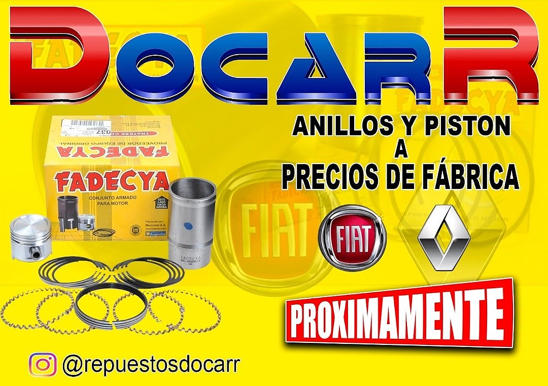REPUESTOSDOCARR's tweet image. Próximamente te sorprendernos 
Con los mejores precios en anillos para el motor de tu vehículo fiat y Renault, #Esperalo
@repuestos #repuestos #29Mar #hoy #publicidad #ventas #
