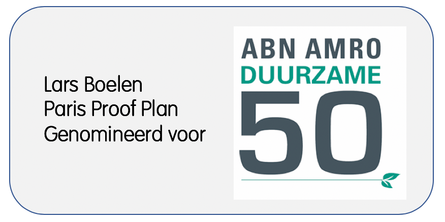 #ParisProofPlan genomineerd voor de ABN AMRO Duurzame 50! parisproofplan.nl/parisproofplan…