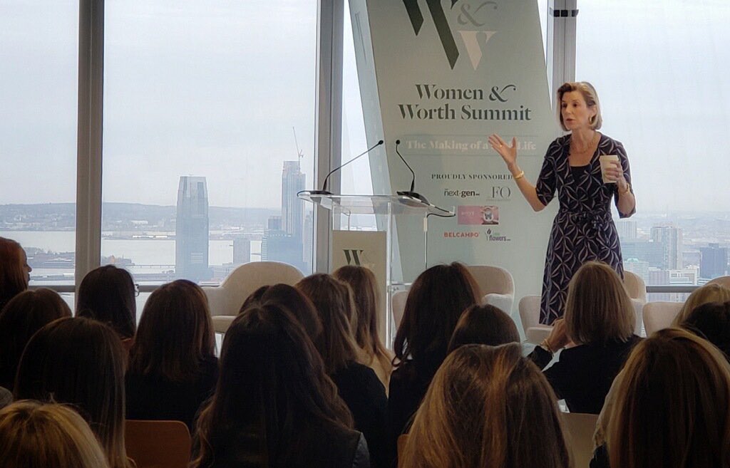 .<a href="/SallieKrawcheck/">Sallie Krawcheck</a> killing it at the #womenandworth summit... straight off a $33M raise getting real on changing the stories women are told about money, success and empowerment.