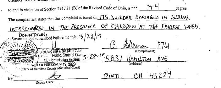 jbakerohio's tweet photo. Here is a portion of Lauren Wilder's criminal complaint following her arrest for having sex with her boyfriend on SkyStar, according to police: https://t.co/pTADTfN6Wv