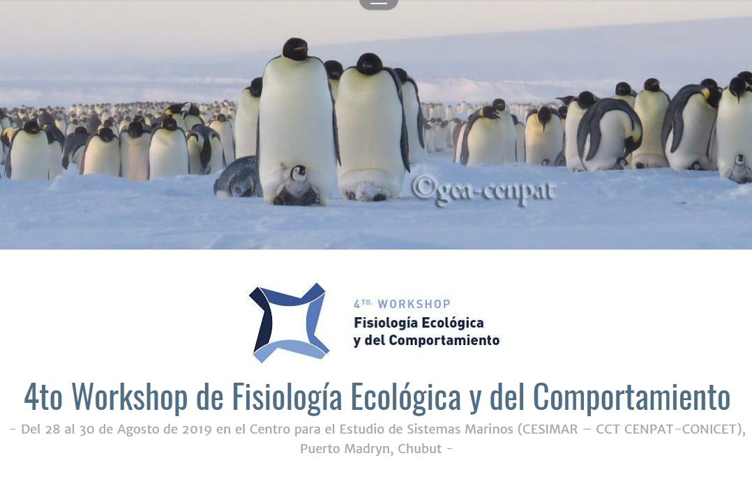 4º Workshop de Fisiología Ecológica y del Comportamiento. Respuesta de los organismos a los cambios ambientales y su rol para el manejo y la conservación En #Madryn. En <a href="/CONICETCenpat/">CCT CONICET-CENPAT</a>. Mirá la primer circular en fisioclim.wordpress.com