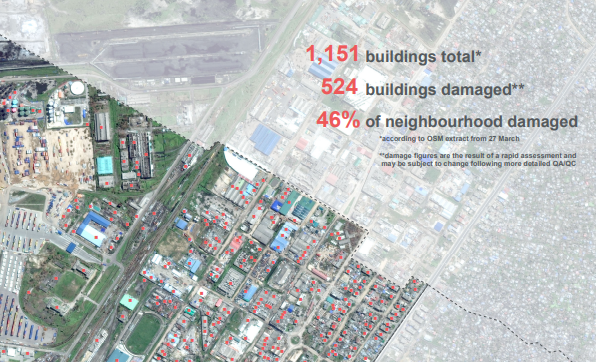 REACH_info's tweet photo. Neighbourhood damage assessment from #Pioneiros #Beira #Mozambique out now!

Rapid assessment finds almost 50% of the neighbourhood damaged.

Full map ► https://t.co/4ZosXK86l3

#Idai #IdaiUpdates #CycloneIdai #IdaiCyclone https://t.co/LYvpIUHIAw