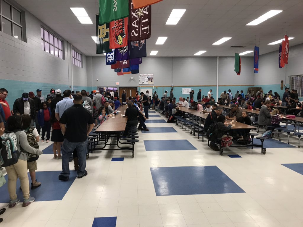 Donuts with dads! What a great turnout! #SHINEhays #ParentInvolvment