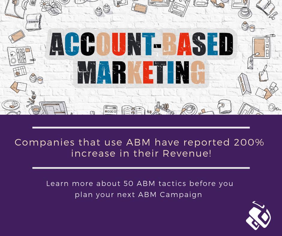 JumpfactorMedia's tweet image. DemandBase found 83% of companies say the main benefit of using ABM is increasing the engagement with their target accounts! Learn more about 50 ABM tactics that should be part of your marketing strategy! Read our guide to learn more. buff.ly/2E3Ohvq #ABMmarketing