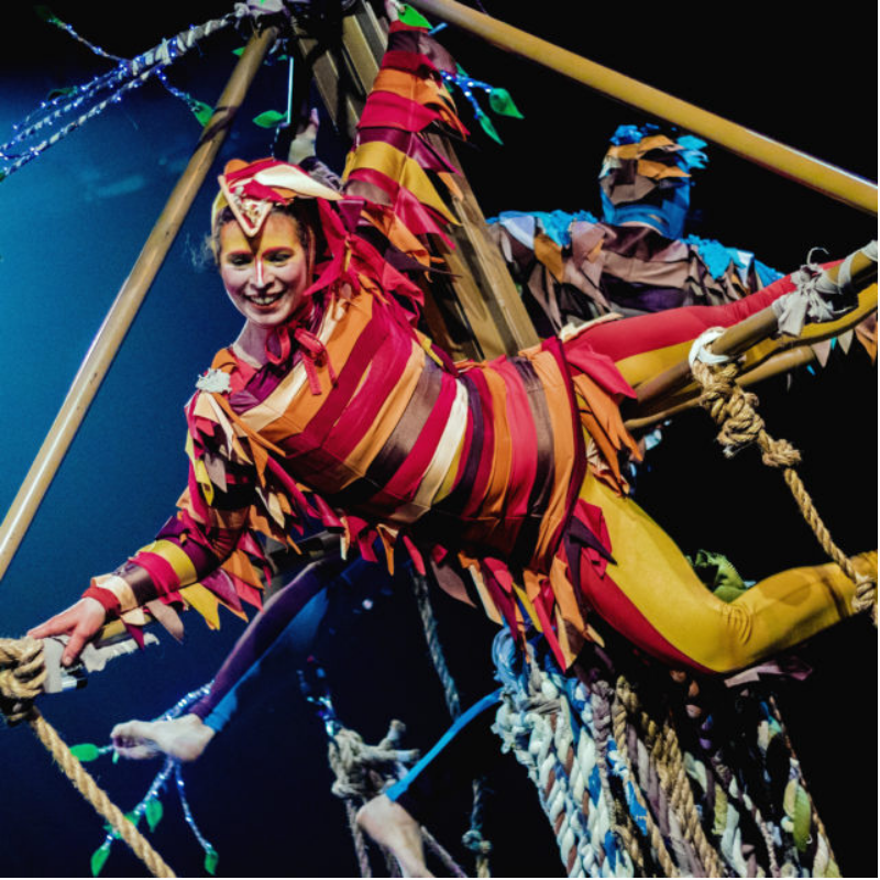 danceartsca's tweet photo. #Gradflash Friday is back once again! This week we feature 1998 grad Holly Treddenick. She is currently the artistic director and project lead at Femmes Feu, which she co-founded in 2003 and has created, performed and presented many contemporary circus works. 📷 Brian Medina https://t.co/lsRwPb6RIW