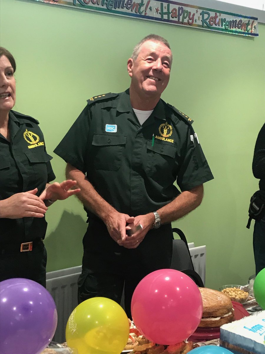 GirlAllison's tweet photo. ⁦@NIAS999⁩ when the boss retires... 😢happy retirement .. theres only 1 sammy nicholl 🚑🚑❤️ https://t.co/klEDxlToR8