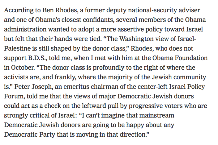 davidgross_man's tweet photo. huh wow here's former obama advisor ben rhodes pretty much confirming everything ilhan omar has said about what drives u.s support of israel https://t.co/en26nKRXfR https://t.co/twBau764mI