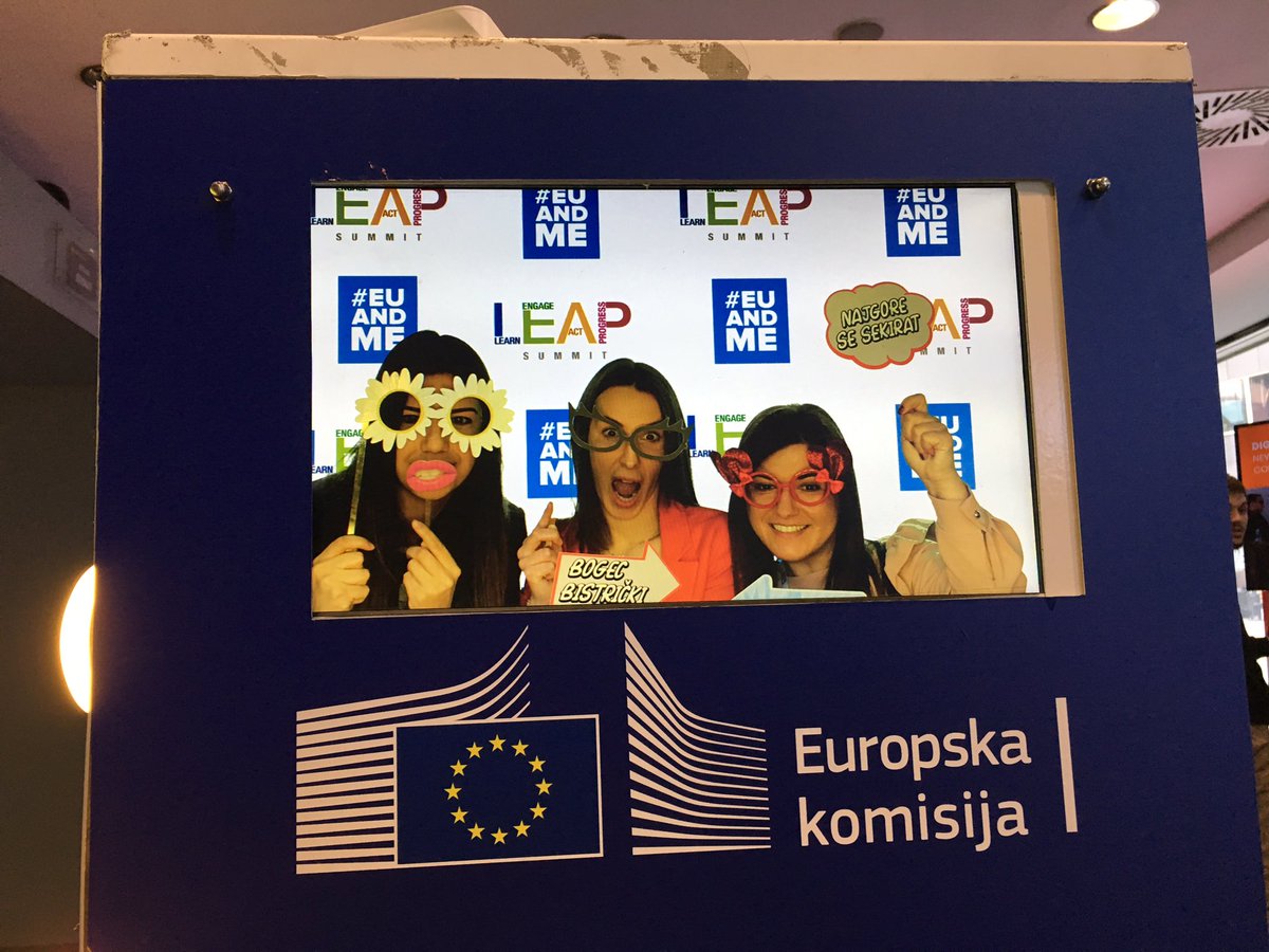 EK_Hrvatska's tweet photo. #EUandME i #startas u #brigadaexperience i #photoboothique na #LeapSummit2019 #LeapZG https://t.co/01IFaxYuOv
