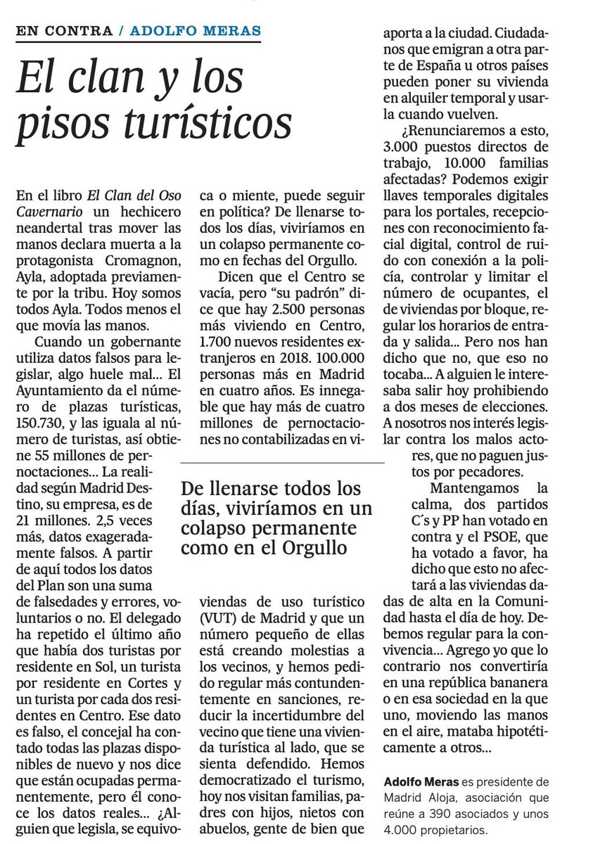 Argumentos en contra del #PEH por parte de nuestro presidente <a href="/MerasCruz/">Adolfo Merás Cruz</a> en la columna A favor/en contra desde <a href="/el_pais/">EL PAÍS</a>