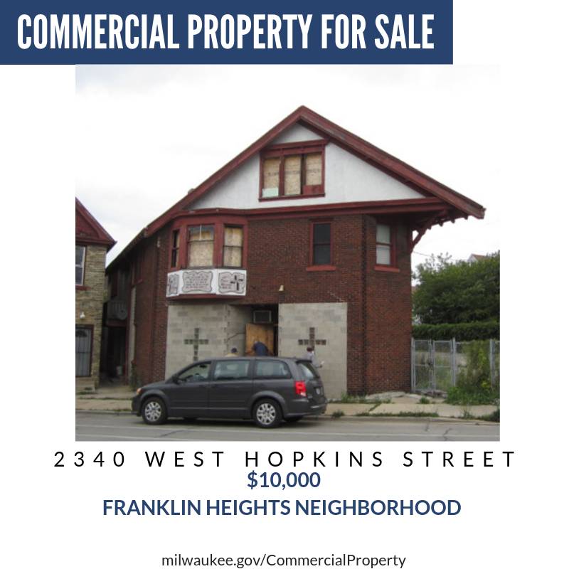 MilwaukeeDCD's tweet photo. Just listed! Check out 2340 W Hopkins St located in the Franklin Heights Neighborhood. This is a 3,300 sq ft brick building built in 1915 that functions as both a commercial and residential property. Visit https://t.co/vJUfC892Fz. #FeaturedHomeFriday https://t.co/V8ZlVflPvS