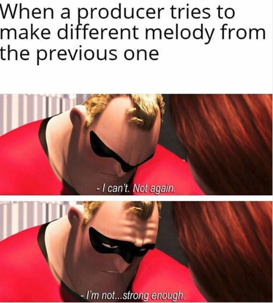 TwistedBeatss's tweet photo. Sooo true. Had this when I was making the melodies for my sample pack. 😂

Tag a friend who could relate!

#producer #producermeme #meme #barsandmelodymemes #musicmemes #true #beatmaker #beatsforsale https://t.co/2fdmM5wvGS