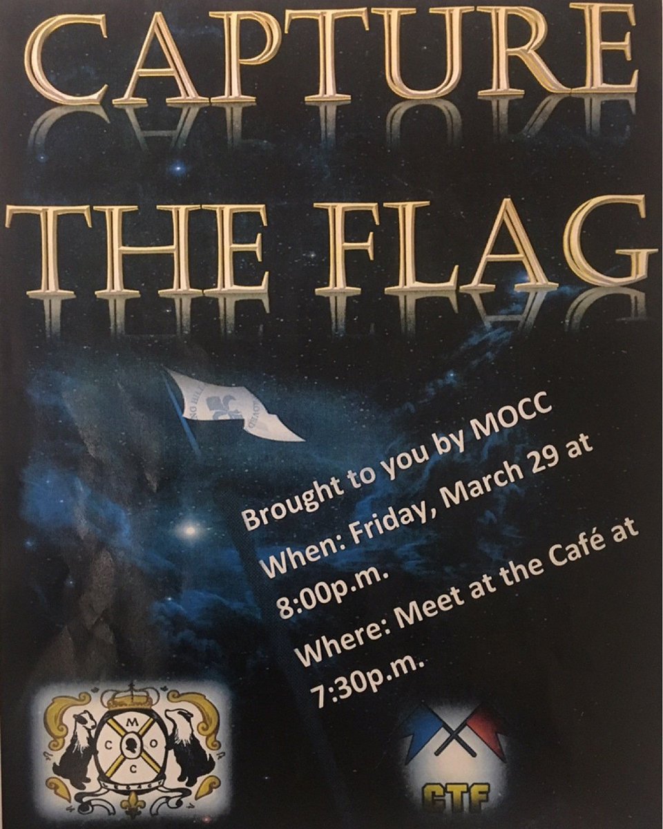 Tonight we're have a capture the flag event. Tell a friend to tell a friend.