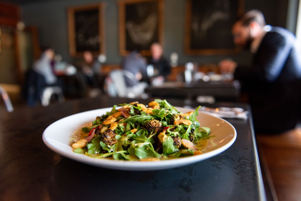 Food is fuel. Power up with a Charred Broccoli Salad. starring Miso roasted broccoli, kohlrabi, chilies, crunchy fava beans &amp; a tangy lemon poppy seed dressing we make right here at Revival.
#AgricoleHospitality #RevivalMarket