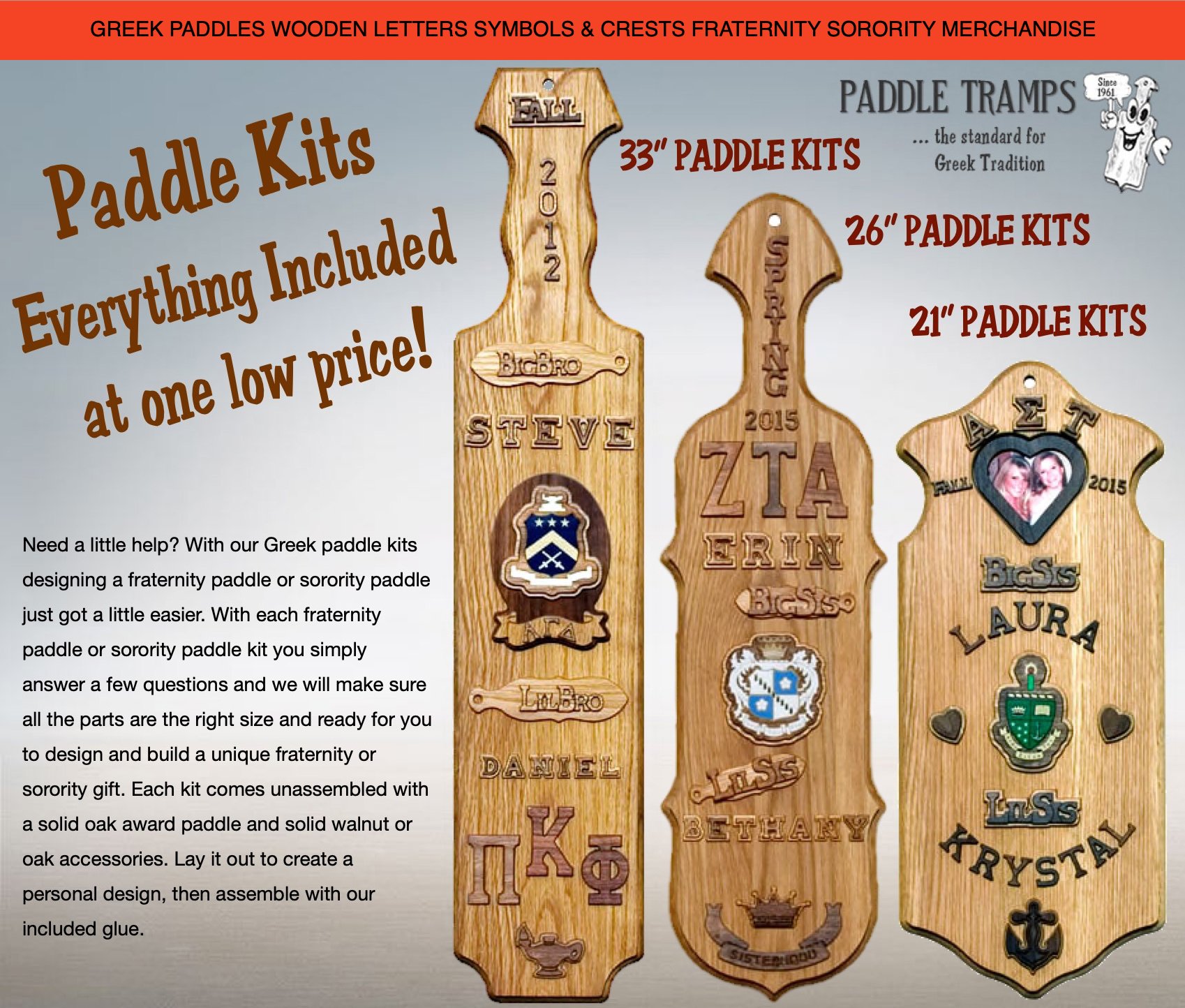 Greek Paddle Kit - DIY Wood Greek Paddle