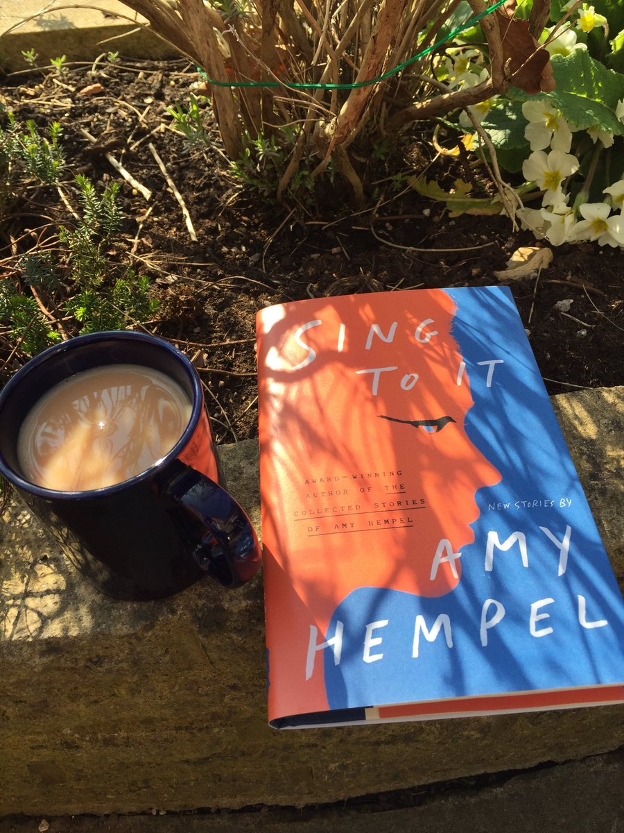 PJsGrandson's tweet image. Sunny garden, cuppa and new Amy Hempel = HEAVEN!