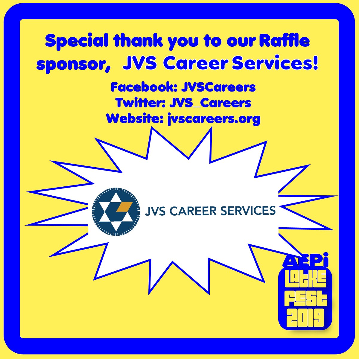 Shoutout to our Raffle Sponsor: <a href="/JVS_Careers/">JVS Career Services</a> . Through relationship building with employers, JVS helps find a best fit for individuals looking for jobs, internships, and scholarships in the Cincinnati community.Find out more by visiting their FB or website #cincylatkefest