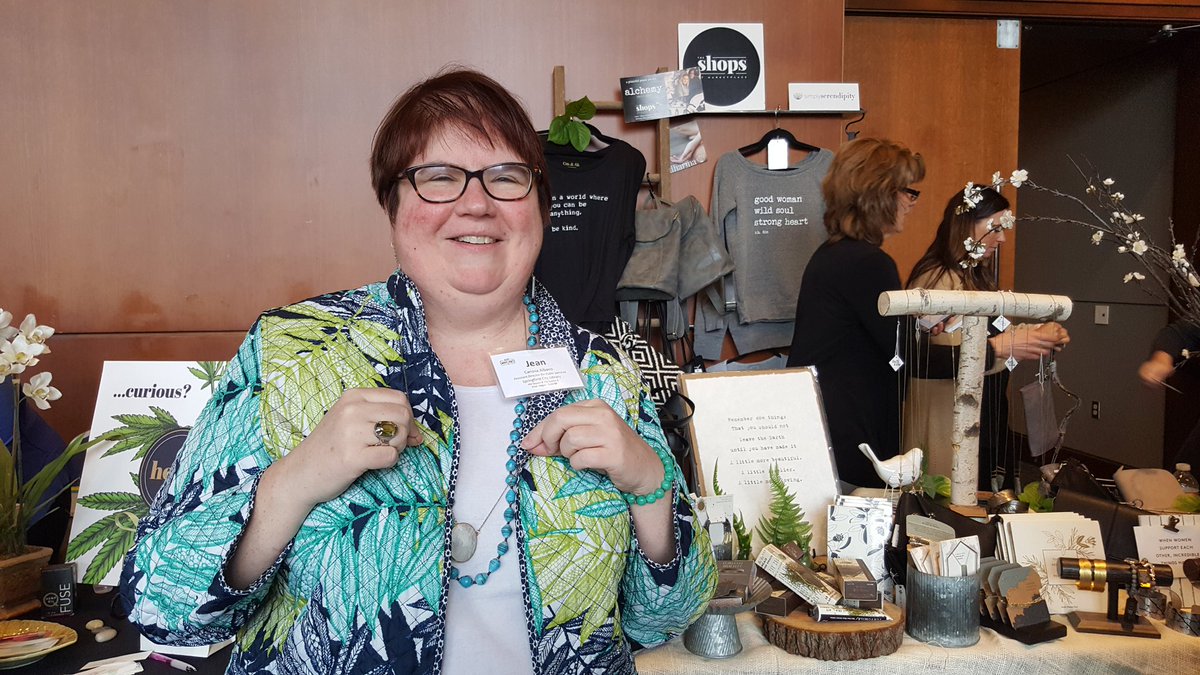 #BayPathConf attendees, make sure you stop at the #SimplySerendipity table outside of meeting room 5, lower level, for beautiful jewelry like the moonstone necklace I have here, as well as purses, wallets, and clothing. #ShopLocal #ShopWomenOwnedBusinesses #DowntownSpringfield