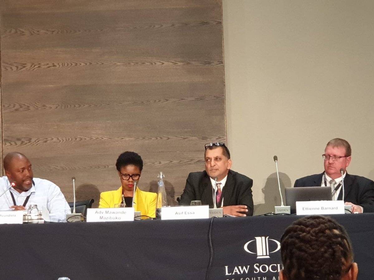 MMA_legal's tweet photo. And finally, for the graveyard session we have this panel discussion on Section 35 of the LPA (fees). It's clear to say that most legal practitioners aren't happy with the inclusion of this section #LSSA19 https://t.co/XMyHhktnuD