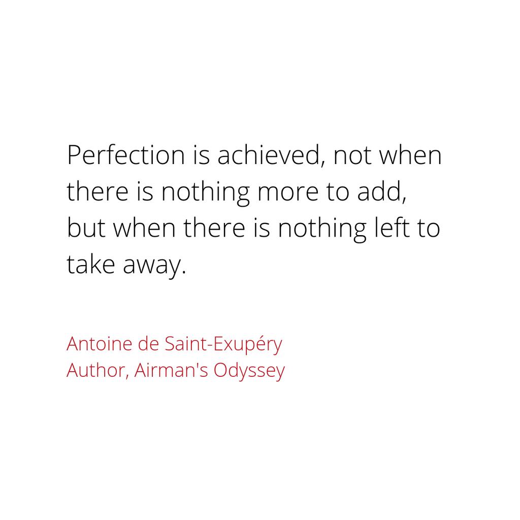 Antoine would know. It's a principle well-understood by writers. 

Here, he sums up the #minimalist approach of Ludwig Mies Van Der Rohe. 

In the week of his birthday, we salute Ludwig, one of the most influential characters in design.🎩

#architecturefriday