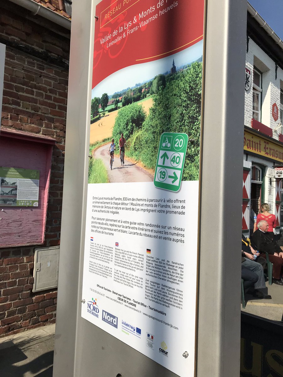 On inaugure le 1er réseau points-noeuds cyclable de France en ce moment et sous un soleil qui sent bon les promenades ! 

#Valléedelalys et #MontsdeFlandre #CoeurdeFlandre