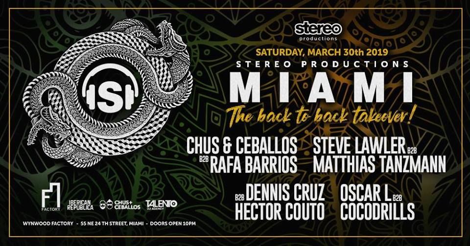 TimesArtists's tweet photo. Saturday 30th: Chus+Ceballos present Stereo Miami with @MattTanzmann at Wynwood Factory
#timesartists #miami 
https://t.co/PQE076Qipg https://t.co/qnkyg4zEYC