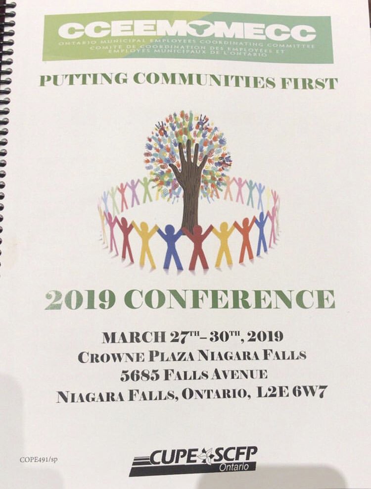 bnisbett1's tweet photo. Had such a great time as a guest at yesterday’s @CUPEOntario #OMECC2019 conference #PuttingCommunitiesFirst https://t.co/sgxQc0JNp6