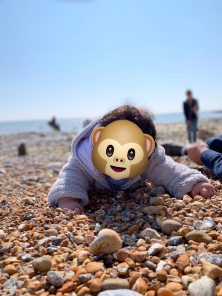 Our Mother’s Day trip to Cuckmere Haven. M enjoyed watching and listening to the waves and exploring the texture of the stones. #mothersday #exploring #familyouting