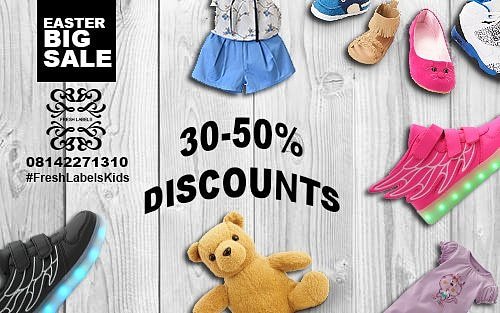 FreshLabelsKids's tweet image. What's up guys? I advice you pay @FreshLabelsKids a visit and shop for your kids this #Easter. 30-50% Discounts on items. Checkout their Bio for contacts and address. Free Delivery Within Abuja. 
Call: 08142271310 Now
#AbujaPlayGround  #SocialAbujaMarket #AbujaTwitterCommunity