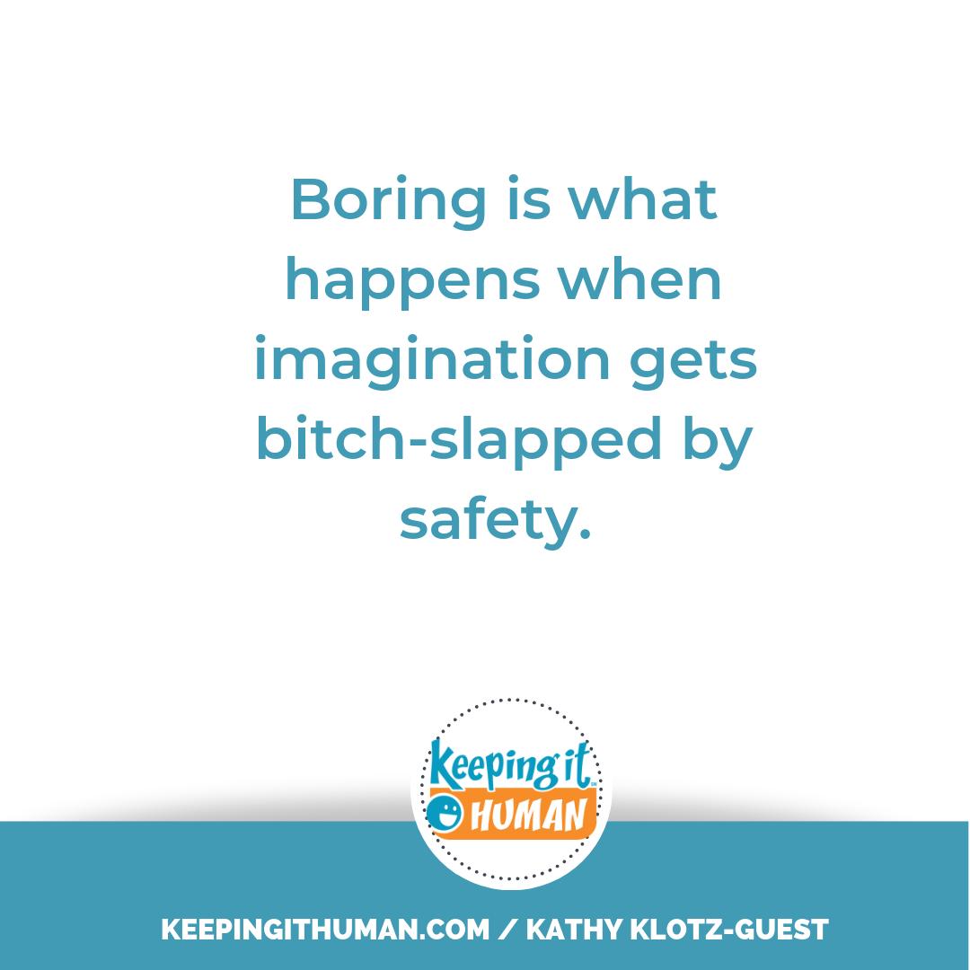 Biz_shenanigans's tweet photo. Never underestimate the power that playing it safe has. The only way to break that is to make it safer to take risks than to do the easy thing. #keepingithuman #stopboringmebook https://t.co/hM01jvV8vc