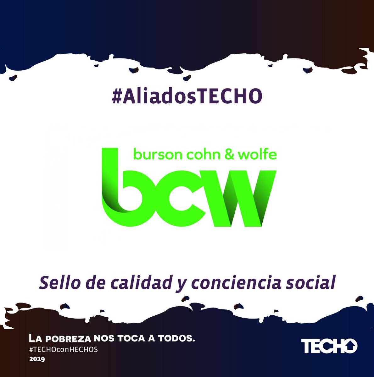 TECHO_col's tweet photo. 🌠¿Sabias que @BCWLatinAmerica es un Aliado TECHO?
¡Somos muchos unidos por un país sin pobreza! ¡Únete!✊
#AliadosTECHO #TECHOconHECHOS #TECHOCOLOMBIA https://t.co/eyOPX48mSf