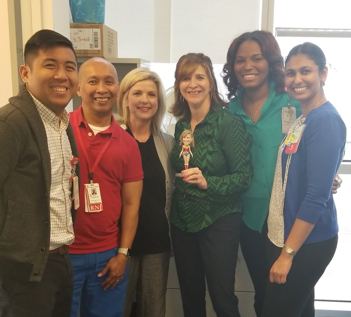 jspoehrer's tweet photo. When your team is amazing and transforms you into a super hero! #iamabobblehead  #leadtirelessly #workhardplayhard https://t.co/oDW54hMBWj