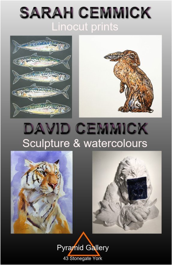 Please join wildlife artists @davidcemmick & @sarahcemmick here tomorrow (sat 30 March) between 11-3 for the OPENING of their new #exhibition #artforsale #meetthemaker #York #linocut #sculpture #bronze #bondedstone #wildlifeartist 

pyramidgallery.com/wildlife-artis…