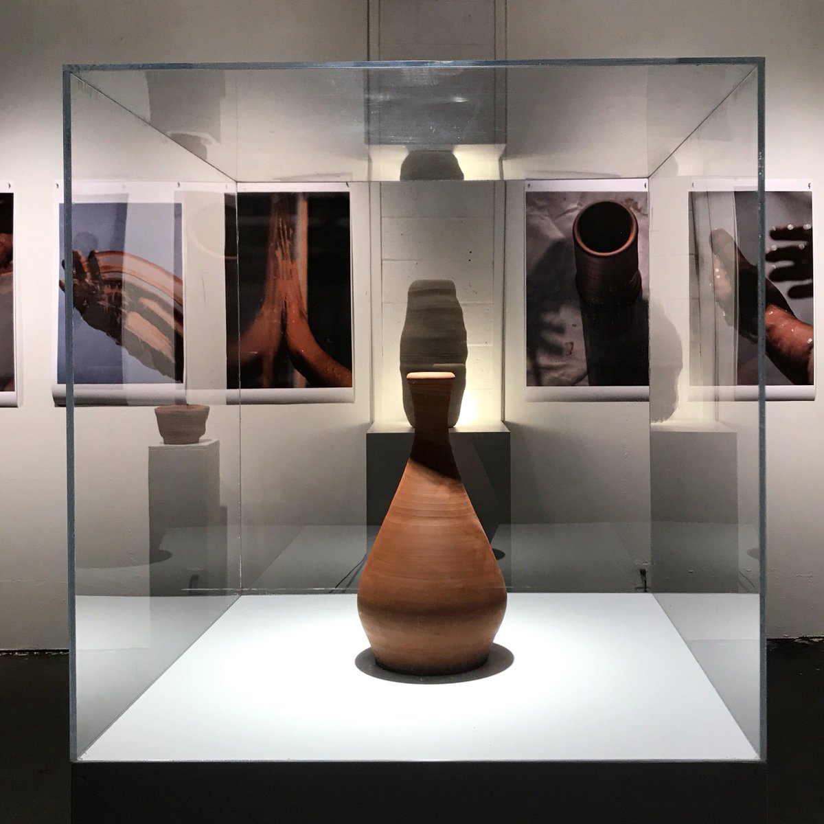 TuckUnderWoody's tweet photo. Clay & Its Double open today 12-9 w/performance 7:30 at TuckUnderPavilion @CasketArts. Geno Luketic, Jerome Yorke, Zac Collopy, Sophie Wilson & Claire Brewer. Image: Installation view. #nceca #nceca2019 #claytopia #genoluketic #tuckunderpavilion #tuckunderprojects #casketarts https://t.co/Y5o6pARgQk